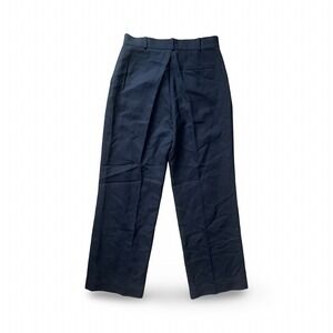 Lauren Ralph Lauren Pants Women's 4 P Blue Straight Pleated Lined Wool Stretch